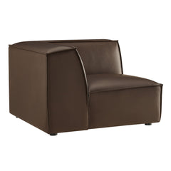 Restore Espresso Vegan Leather Modular Corner Chair - Ornate Home