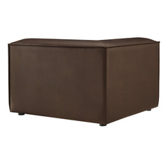 Restore Espresso Vegan Leather Modular Corner Chair - Ornate Home