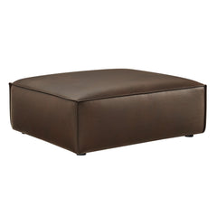 Restore Espresso Vegan Leather Modular Ottoman - Ornate Home