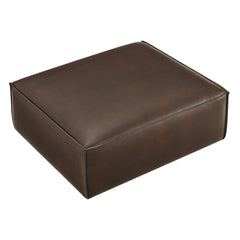 Restore Espresso Vegan Leather Modular Ottoman - Ornate Home