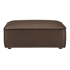 Restore Espresso Vegan Leather Modular Ottoman - Ornate Home