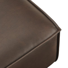 Restore Espresso Vegan Leather Modular Ottoman - Ornate Home