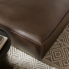 Restore Espresso Vegan Leather Modular Ottoman - Ornate Home