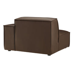 Restore Espresso Vegan Leather Right-Facing Modular Lounge Chair - Ornate Home