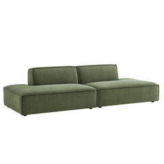 Restore Foliage 2-Piece Performance Fabric Upholstered Modular Loveseat - 40.5x112" - Ornate Home