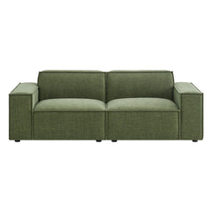 Restore Foliage 2-Piece Performance Fabric Upholstered Modular Loveseat - 40.6x83.4" - Ornate Home