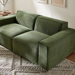 Restore Foliage 2-Piece Performance Fabric Upholstered Modular Loveseat - 40.6x83.4" - Ornate Home