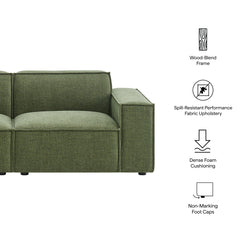 Restore Foliage 2-Piece Performance Fabric Upholstered Modular Loveseat - 40.6x83.4" - Ornate Home