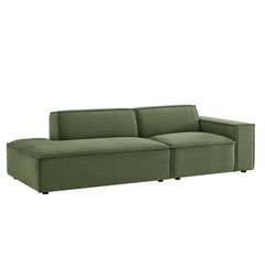 Restore Foliage 2-Piece Performance Fabric Upholstered Modular Loveseat - 40.6x97.7" - Ornate Home
