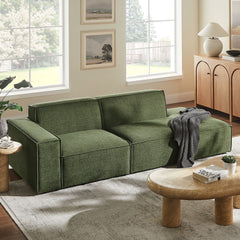 Restore Foliage 2-Piece Performance Fabric Upholstered Modular Loveseat - 40.6x97.7x28" - Ornate Home