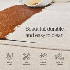Restore Foliage 2-Piece Performance Fabric Upholstered Modular Loveseat - 40.6x97.7x28" - Ornate Home
