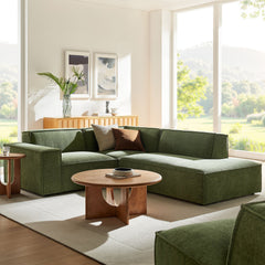Restore Foliage 3-Piece Performance Fabric Upholstered Modular L-Shaped Sectional Sofa - 82.3x96.6" - Ornate Home