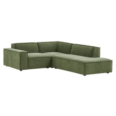 Restore Foliage 3-Piece Performance Fabric Upholstered Modular L-Shaped Sectional Sofa - 82.3x96.6" - Ornate Home