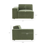 Restore Foliage 3-Piece Performance Fabric Upholstered Modular L-Shaped Sectional Sofa - 82.3x96.6" - Ornate Home