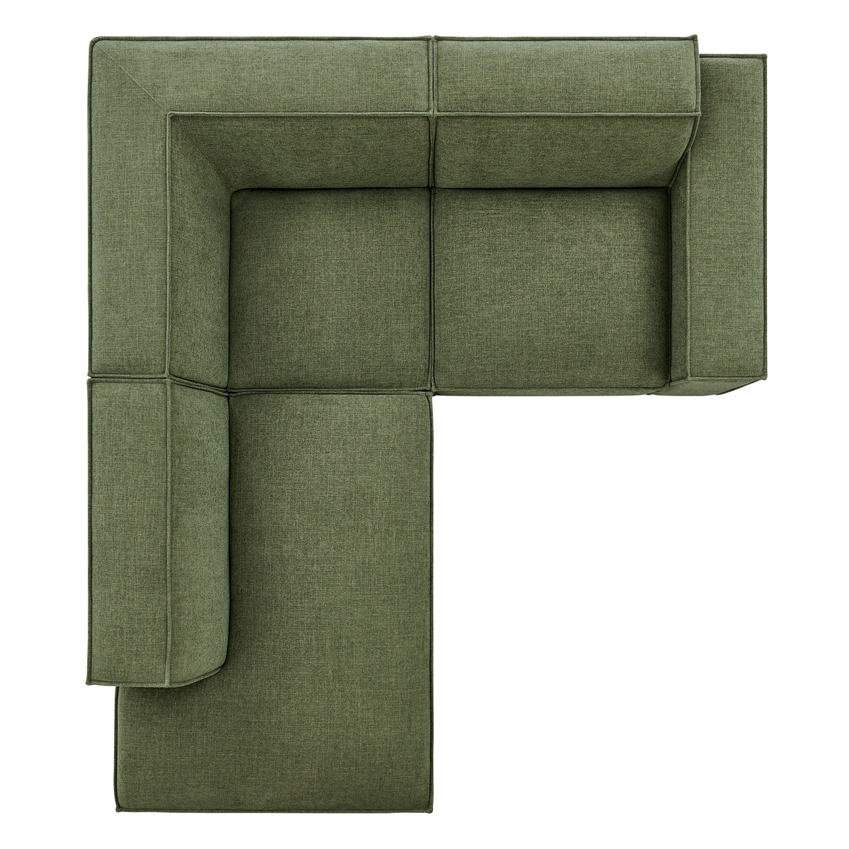 Restore Foliage 3-Piece Performance Fabric Upholstered Modular L-Shaped Sectional Sofa - 82.3x96.6x28" - Ornate Home