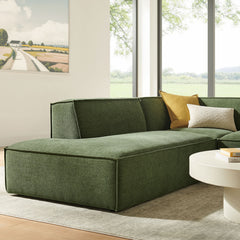 Restore Foliage 3-Piece Performance Fabric Upholstered Modular L-Shaped Sectional Sofa - 82.3x96.6x28" - Ornate Home