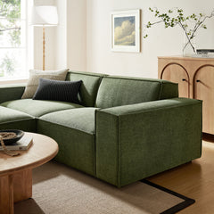 Restore Foliage 3-Piece Performance Fabric Upholstered Modular Loveseat with Ottoman - Ornate Home
