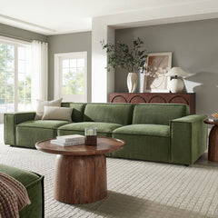 Restore Foliage 3-Piece Performance Fabric Upholstered Modular Sofa Set - Ornate Home