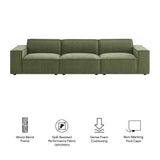 Restore Foliage 3-Piece Performance Fabric Upholstered Modular Sofa Set - Ornate Home