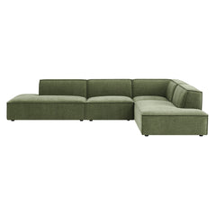 Restore Foliage 4-Piece Performance Fabric Upholstered Modular L-Shaped Armless Sectional Sofa - Ornate Home