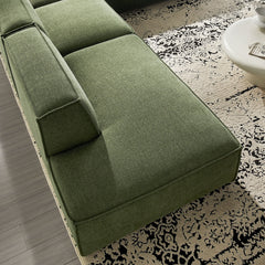 Restore Foliage 4-Piece Performance Fabric Upholstered Modular L-Shaped Armless Sectional Sofa - Ornate Home