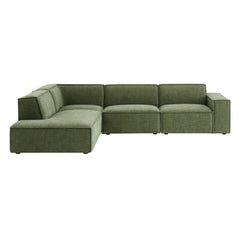 Restore Foliage 4-Piece Performance Fabric Upholstered Modular L-Shaped Sofa - 96.5x117.3" - Ornate Home