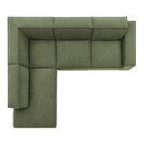 Restore Foliage 4-Piece Performance Fabric Upholstered Modular L-Shaped Sofa - 96.5x117.3" - Ornate Home