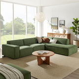 Restore Foliage 4-Piece Performance Fabric Upholstered Modular L-Shaped Sofa - 96.5x117.3x28" - Ornate Home