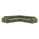 Restore Foliage 5-Piece Performance Fabric Upholstered Modular L-Shaped Sofa - Ornate Home