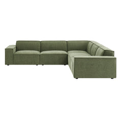 Restore Foliage 5-Piece Performance Fabric Upholstered Modular L-Shaped Sofa - Ornate Home