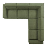 Restore Foliage 5-Piece Performance Fabric Upholstered Modular L-Shaped Sofa - Ornate Home