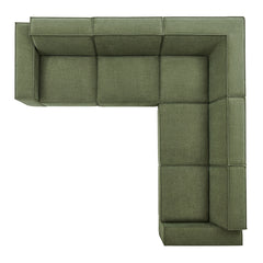 Restore Foliage 5-Piece Performance Fabric Upholstered Modular L-Shaped Sofa - Ornate Home