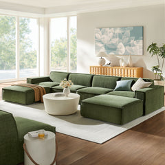 Restore Foliage 6-Piece Performance Fabric Upholstered Modular Sectional Sofa - Ornate Home