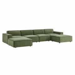 Restore Foliage 6-Piece Performance Fabric Upholstered Modular Sectional Sofa - Ornate Home