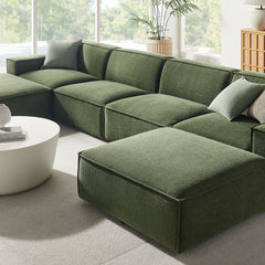 Restore Foliage 6-Piece Performance Fabric Upholstered Modular Sectional Sofa - Ornate Home