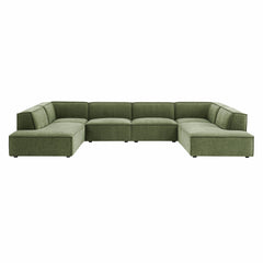 Restore Foliage 6-Piece Performance Fabric Upholstered U-Shaped Sectional Sofa - Ornate Home