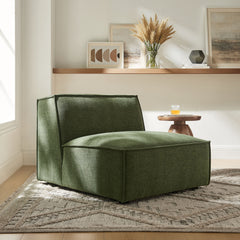 Restore Foliage Performance Fabric Upholstered Armless Modular Chair - Ornate Home