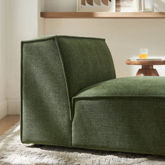 Restore Foliage Performance Fabric Upholstered Armless Modular Chair - Ornate Home