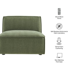 Restore Foliage Performance Fabric Upholstered Armless Modular Chair - Ornate Home