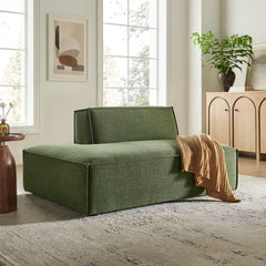 Restore Foliage Performance Fabric Upholstered Left-Facing Armless Modular Chaise - Ornate Home