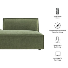 Restore Foliage Performance Fabric Upholstered Left-Facing Armless Modular Chaise - Ornate Home