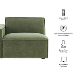 Restore Foliage Performance Fabric Upholstered Left-Facing Modular Lounge Chair - Ornate Home