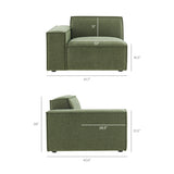 Restore Foliage Performance Fabric Upholstered Left-Facing Modular Lounge Chair - Ornate Home