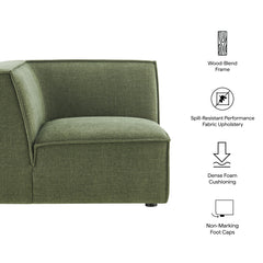 Restore Foliage Performance Fabric Upholstered Modular Corner Chair - Ornate Home