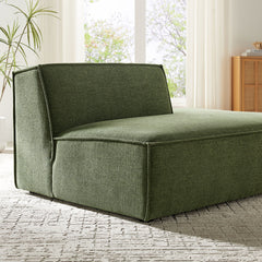 Restore Foliage Performance Fabric Upholstered Right-Facing Armless Modular Chaise - Ornate Home