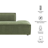Restore Foliage Performance Fabric Upholstered Right-Facing Armless Modular Chaise - Ornate Home