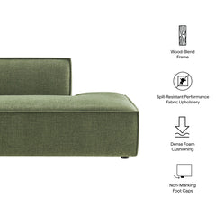 Restore Foliage Performance Fabric Upholstered Right-Facing Armless Modular Chaise - Ornate Home