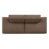Restore Mocha 2-Piece Performance Fabric Upholstered Modular Loveseat - 40.5x112" - Ornate Home