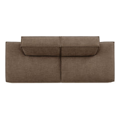 Restore Mocha 2-Piece Performance Fabric Upholstered Modular Loveseat - 40.5x112" - Ornate Home