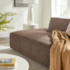 Restore Mocha 2-Piece Performance Fabric Upholstered Modular Loveseat - 40.5x112" - Ornate Home